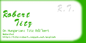 robert titz business card